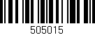 Código de barras (EAN, GTIN, SKU, ISBN): '505015'