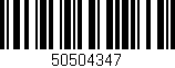 Código de barras (EAN, GTIN, SKU, ISBN): '50504347'