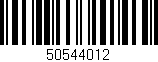 Código de barras (EAN, GTIN, SKU, ISBN): '50544012'