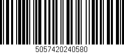 Código de barras (EAN, GTIN, SKU, ISBN): '5057420240580'