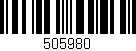 Código de barras (EAN, GTIN, SKU, ISBN): '505980'