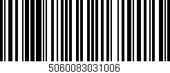 Código de barras (EAN, GTIN, SKU, ISBN): '5060083031006'