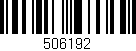 Código de barras (EAN, GTIN, SKU, ISBN): '506192'