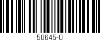 Código de barras (EAN, GTIN, SKU, ISBN): '50645-0'