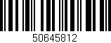 Código de barras (EAN, GTIN, SKU, ISBN): '50645812'