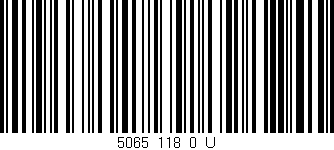 Código de barras (EAN, GTIN, SKU, ISBN): '5065_118_0_U'