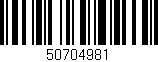 Código de barras (EAN, GTIN, SKU, ISBN): '50704981'