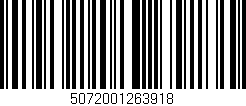 Código de barras (EAN, GTIN, SKU, ISBN): '5072001263918'