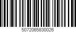 Código de barras (EAN, GTIN, SKU, ISBN): '5072065830026'