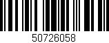 Código de barras (EAN, GTIN, SKU, ISBN): '50726058'