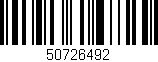 Código de barras (EAN, GTIN, SKU, ISBN): '50726492'
