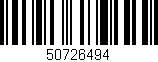 Código de barras (EAN, GTIN, SKU, ISBN): '50726494'