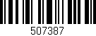 Código de barras (EAN, GTIN, SKU, ISBN): '507387'