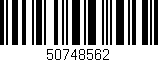 Código de barras (EAN, GTIN, SKU, ISBN): '50748562'