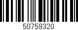 Código de barras (EAN, GTIN, SKU, ISBN): '50759320'