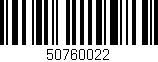 Código de barras (EAN, GTIN, SKU, ISBN): '50760022'