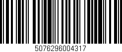 Código de barras (EAN, GTIN, SKU, ISBN): '5076296004317'