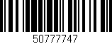 Código de barras (EAN, GTIN, SKU, ISBN): '50777747'