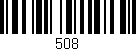 Código de barras (EAN, GTIN, SKU, ISBN): '508'