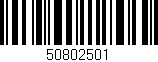 Código de barras (EAN, GTIN, SKU, ISBN): '50802501'