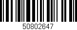 Código de barras (EAN, GTIN, SKU, ISBN): '50802647'