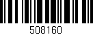 Código de barras (EAN, GTIN, SKU, ISBN): '508160'