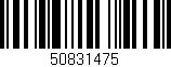 Código de barras (EAN, GTIN, SKU, ISBN): '50831475'