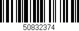 Código de barras (EAN, GTIN, SKU, ISBN): '50832374'