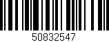 Código de barras (EAN, GTIN, SKU, ISBN): '50832547'