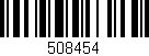 Código de barras (EAN, GTIN, SKU, ISBN): '508454'