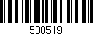 Código de barras (EAN, GTIN, SKU, ISBN): '508519'