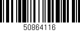 Código de barras (EAN, GTIN, SKU, ISBN): '50864116'