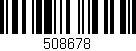 Código de barras (EAN, GTIN, SKU, ISBN): '508678'
