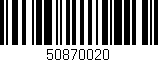 Código de barras (EAN, GTIN, SKU, ISBN): '50870020'