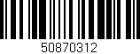Código de barras (EAN, GTIN, SKU, ISBN): '50870312'
