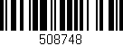 Código de barras (EAN, GTIN, SKU, ISBN): '508748'