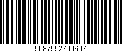 Código de barras (EAN, GTIN, SKU, ISBN): '5087552700607'