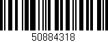 Código de barras (EAN, GTIN, SKU, ISBN): '50884318'