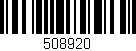 Código de barras (EAN, GTIN, SKU, ISBN): '508920'