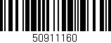 Código de barras (EAN, GTIN, SKU, ISBN): '50911160'