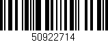 Código de barras (EAN, GTIN, SKU, ISBN): '50922714'