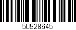 Código de barras (EAN, GTIN, SKU, ISBN): '50928645'