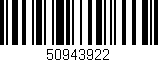Código de barras (EAN, GTIN, SKU, ISBN): '50943922'