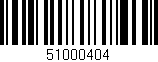 Código de barras (EAN, GTIN, SKU, ISBN): '51000404'