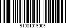Código de barras (EAN, GTIN, SKU, ISBN): '51001015006'