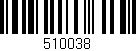 Código de barras (EAN, GTIN, SKU, ISBN): '510038'