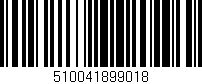 Código de barras (EAN, GTIN, SKU, ISBN): '510041899018'