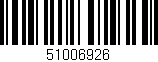 Código de barras (EAN, GTIN, SKU, ISBN): '51006926'