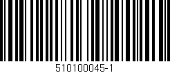 Código de barras (EAN, GTIN, SKU, ISBN): '510100045-1'