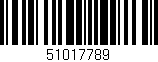 Código de barras (EAN, GTIN, SKU, ISBN): '51017789'